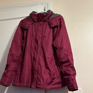 Women’s Attention Burgundy Puffer jacket Size: L